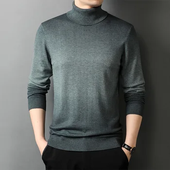 Toamna și iarna high-gât pulover barbati frumos tricotate bottom shirt12508
