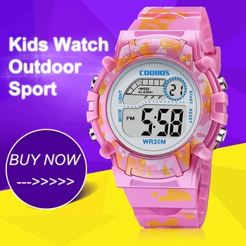 Roz de Colorat pentru Copii Ceasuri Digitale Noi Impermeabil Ceas Luminos Pentru Fete Baieti Sport Alarmă cu LED-uri Bubber Copii Ceas de mână 2020
