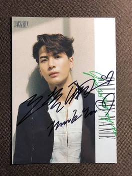 Parte, semnat GOT7 Jackson Wang fotografie cu autograf SUNA NUMELE MEU 5*7 K-POP 19O1