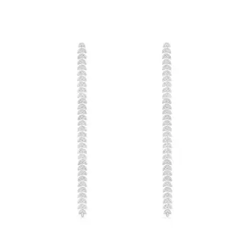 Solid Argint 925 Placat cu Tassel Cercei Frunze de Palmier Temperament Cercei Ciucure pentru Femei Lady Petrecere ONU REVE ENCHANTE