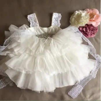 De Vânzare Cu Amănuntul Minunat Stras Eșarfe Fata Rochie De Seara Baby Girl Lace Sling Printesa Rochie Tutu Copii Costum Formale