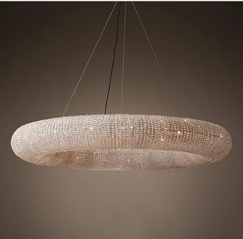 American Candelabru de Cristal Creativ camera de zi Led-uri de Iluminat stil Nordic de uz casnic Gogoașă Candelabru Lumina Hotel de lux lobb