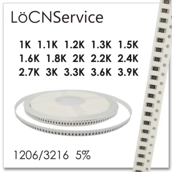 LoCNService 1206 J 5% 5000pcs 1K 1.1 K 1.2 K 1.3 K 1.5 K 1.6 1.8 K K 2K 2.2 K 2.4 2.7 K K 3K 3.3 3.6 K K 3.9 Ksmd 3216 rezistor OHM