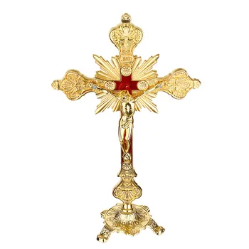 Biserica Relicve Figurine Crucifixul Lui Isus Hristos Pe Suport Cross Perete Un Crucifix Antic Acasă Capela Decor Rugăciune Cruci