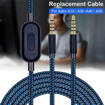 2m Înlocuire Aux Stereo Cablu Audio prelungitor Functie Mute Pentru Astro A10 / A30 / A40 / A50 Căști de Gaming
