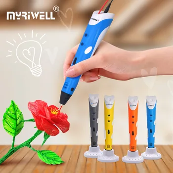 Myriwell pen 3d de imprimare 3d pen rp-100a Desen Stilou Cu 20 Culoare ABS filamente 3 D pen gratuit model și stilou suport rapid de transport maritim