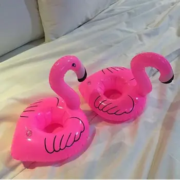 5Pcs/Lot Saltele cu Aer pentru Cupa Gonflabile Flamingo Băuturi Ceașcă Titularul Piscină Plutește Bar roller-Coastere de Plutire Dispozitive Roz