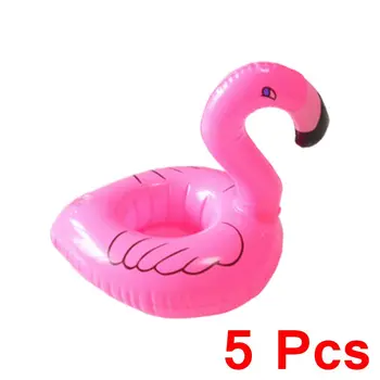 5Pcs/Lot Saltele cu Aer pentru Cupa Gonflabile Flamingo Băuturi Ceașcă Titularul Piscină Plutește Bar roller-Coastere de Plutire Dispozitive Roz