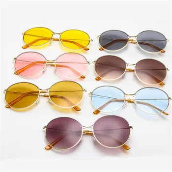 RBROVO 2021 Moda Rotund Ocean de Lentile de ochelari de Soare pentru Femei Vintage din Metal de Lux Ochelari Retro Cumpărături Oculos De Sol Feminino UV400