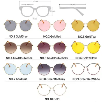 RBROVO 2021 Moda Rotund Ocean de Lentile de ochelari de Soare pentru Femei Vintage din Metal de Lux Ochelari Retro Cumpărături Oculos De Sol Feminino UV400