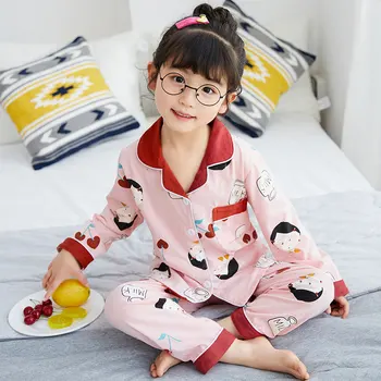 Bumbac, Pijamale Copii Fete Copii de Desene animate Set de Pijama Lung Si Copii Seturi de Îmbrăcăminte pentru Băiat Pyajamas Seturi Fata Pijama Mujer