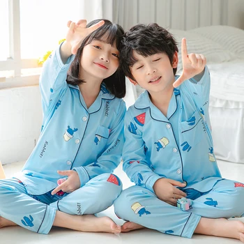 Bumbac, Pijamale Copii Fete Copii de Desene animate Set de Pijama Lung Si Copii Seturi de Îmbrăcăminte pentru Băiat Pyajamas Seturi Fata Pijama Mujer