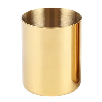 Aur, Vaza de Flori Stilou Titularul Desktop Container de Depozitare pentru Casa Birou Cilindri