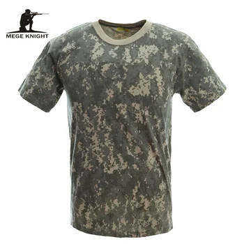 MEGE Camuflaj Militar Respirabil de Luptă T-Shirt, Oameni de Vara din Bumbac T-shirt, Armata Camuflaj Tabără Tees
