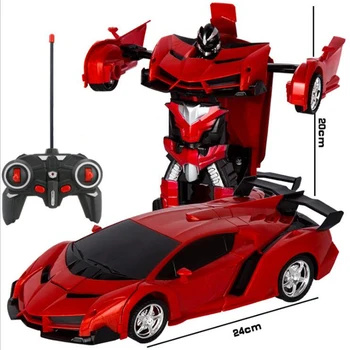 RC Masina de Transformare Roboți-Vehicul Sport Model Roboti Jucarii Cool Deformare Auto Copii, Jucarii Cadouri de Craciun Pentru Baieti