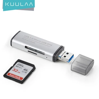 KUULAA Toate într-Un Cititor de Card de Memorie MINI USB 3.0 OTG Micro SD/SDXC TF Card Reader Adaptor pentru PC, Laptop