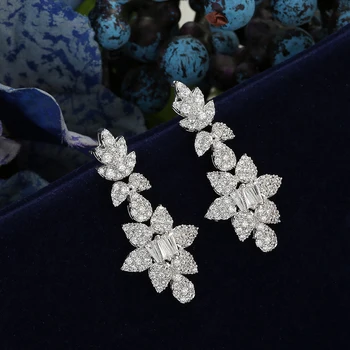 Seturi de bijuterii HADIYANA Superba Forma de Floare Femeile Nunta Colier Cercei, Inel Si Bratara Set CNY0128 Conjunto de joyas