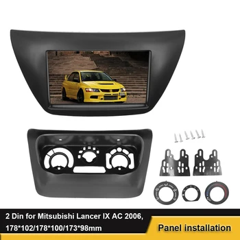 1 pereche masina fascia se potrivesc pentru Mitsubishi Lancer IX 2006 AC Panou de Control + Radio Auto FasciaCenter Control DVD Player Cadru Trim Kit