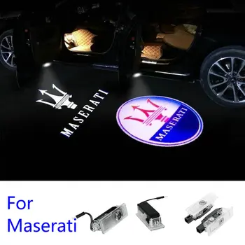 2 buc Led-uri Auto Ușa bun venit Lumina Proiectie Logo Usa Lumină Pentru Maserati Quattroporte Ghibli GranTurismo GranCabrio Levante 2019