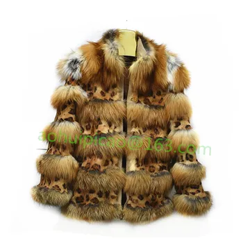 2020 doamnelor nou roșu natural haină de blană de vulpe firefox blana plus leopard haină de blană de înaltă calitate reale de blană de vulpe face iarna European cașu