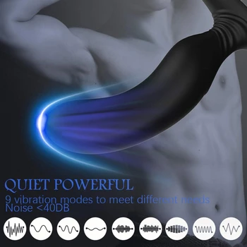 Butt Plug Prostata Masaj 9 Vibrații Modul Wireless Reîncărcabilă G-Spot Vibrator Anal Vibrator Vibratoare Jucarii Sexuale Pentru Bărbat