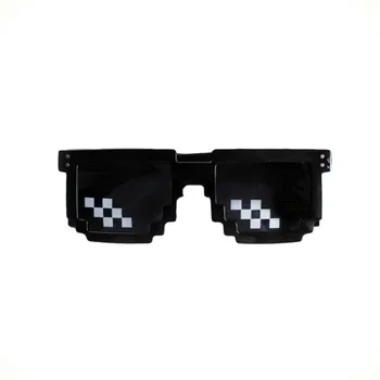 Mozaic ochelari de Soare Truc Jucărie Ochelari Face cu Ea Ochelari Pixel Femei Barbati Negru Mozaic ochelari de Soare Performanță Etapă Jucărie Amuzant
