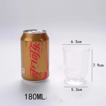 20BUC 180 ml de Plastic de Unică folosință Parte Cupe Clar Transparent rotund Container pentru Jeleu, Budinca de Petrecere, Accesorii de Bucătărie