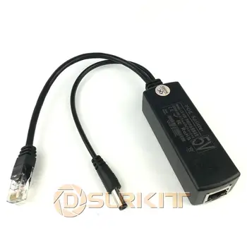 DSLRKIT 5.5x2.1mm DC 5V 2.4 a Active PoE Splitter Power Over Ethernet 802.3 af