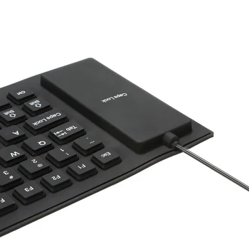 85 Taste Tastatura Pliabila Flexibil Rollup USB cu Fir de Silicon, rezistent la Apa Lavabil pentru PC Notebook Laptop rezistent la Praf