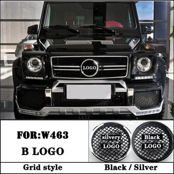 Pentru Brabus Pentru Mercedes-Benz B Logo Emblema emblema, Insigna Clasa de G Klass W463 Grila Fata LOGO-ul stil Grila Negru Argintiu logo-ul auto