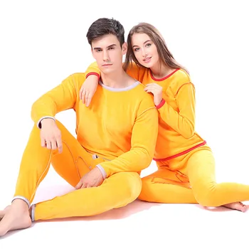 Iarna Catifea Groasă Lenjerie de corp Termică pentru Bărbați și Femei de Iarnă Caldă Îmbrăcăminte Stratificat Pijamale Costum de Lenjerie de corp Termice