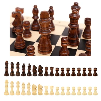 Lucrate manual din Lemn Magnetic Tablă de Șah cu un Plus de 2 Queens 39x39cm Joc de Familie Jucării Piese de Șah