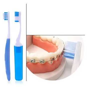 8pcs Ortodontice Dentare Kit Set Bretele Periuta de dinti/Pliabil Oglindă Dentară Perie Interdentare și Mai mult cu geantă de transport