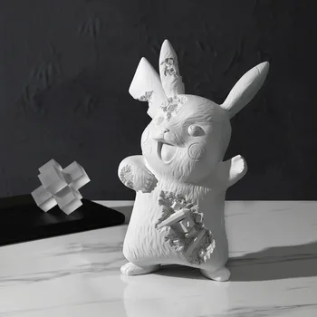 HHT Nordic Modern Personaj de Desene animate Drăguț Sculptura Desktop Ornamente Corodate Elf Acasă Decorare Accesorii Meserii Statuie Cadou