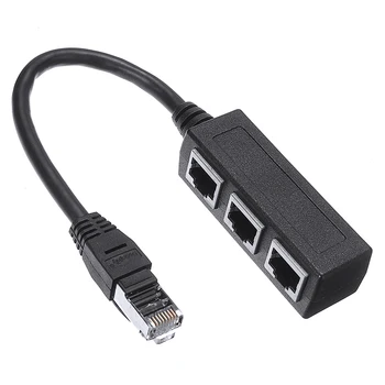 New Sosire RJ45 1 la 3 Internet Cablu Ethernet Splitter pentru PC Laptop de Înaltă Calitate LAN Network Extender Convertor Plug
