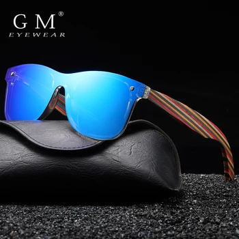 GM Culoare Skateboard din Lemn ochelari de Soare Femei Polarizat Ochelari de Soare Moda Originale de Lemn Oculos de sol masculino
