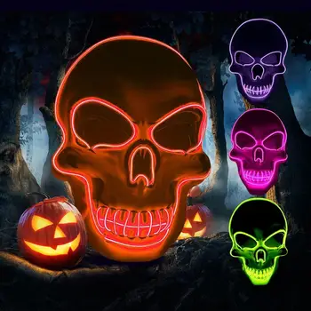 Halloween Schelet CONDUS Masca Cosplay Strălucire Feței Gura Masca Craniu, Discoteci Club de Petrecere Festivalul Măști de Groază Întuneric Luminos Masque