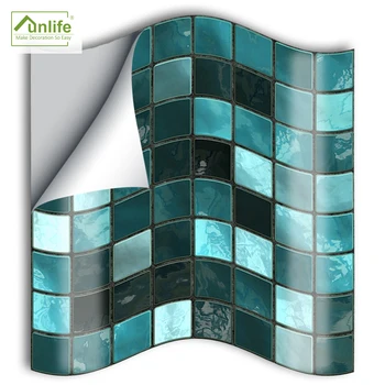 Funlife® Verde, Mozaic de Perete Autocolant Coaja de & Lipi Ulei Dovada DIY Decorative Auto-Adeziv Autocolant Faianta pentru Bucatarie Backsplash Podea
