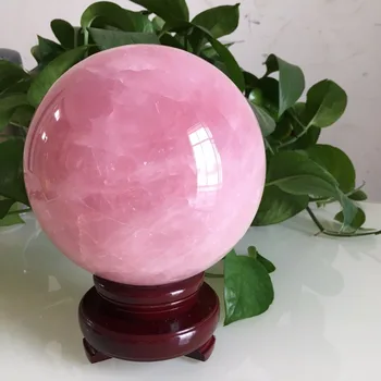 Naturale De Trandafir Roz Cuarț Cristalul De Vindecare Mingea Sfera + Stand