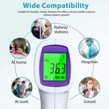 Non-Contact Digital Termometru cu Infraroșu cu Laser Senzor de Temperatură Arma Metru cu afisaj LCD pentru Adulți Copii Copii Dropship