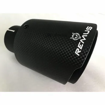 Negru mat Țeavă de Fibra de Carbon REMUS DE Inox Universal de eșapament țeavă de Eșapament Țeavă Pentru x4 automobile micro sfaturi