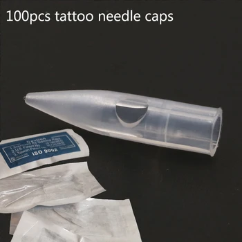 100buc 1RL ac tatuaj capace de Unică folosință din Plastic Transparent Capace Rotunde Pentru Gigantul Soare Machiaj Permanent Tatuaj consumabile