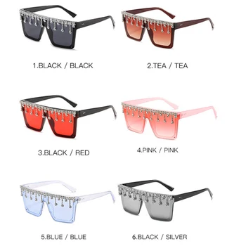 Moda Supradimensionat ochelari de Soare Patrati Femei Diamond ochelari de Soare Stras Sclipici ochelari de Soare Barbati 2020 Brand de Lux Ochelari de UV400