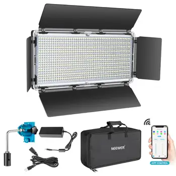 Neewer 960 Video cu LED-uri de Lumină cu APP Sistem de Control Inteligent, Estompat 3200K-5600K Bi-Color Fotografie de Iluminat cu LED Kit
