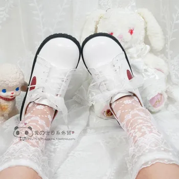 Japoneză dulce lolita pantofi vintage cute Strawberry lace printesa kawaii pantofi cap rotund toc gros pantofi femei loli cosplay