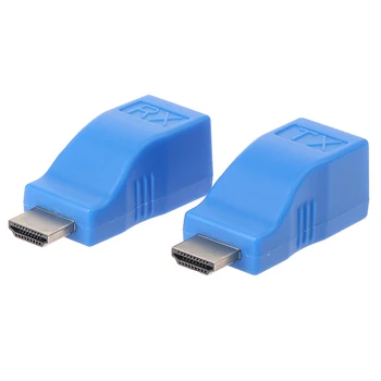 2 buc compatibil HDMI Extender-ului Să RJ45 Peste Cat 5E 6 Rețea Ethernet 4K Adaptor HD 1080P