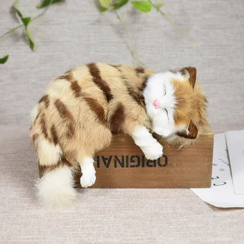 Jucării pentru copii de Simulare Pisica Animal de Casa Model Creativ Decor Drăguț Jucărie de Pluș Papusa Cadou recuzită fotografie copii cadouri