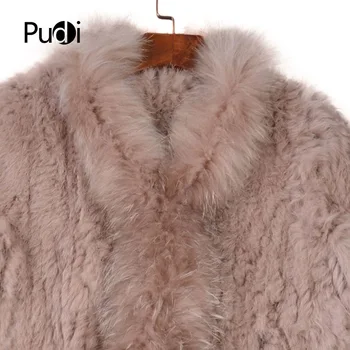 CT7014 tricot tricot Real silver fox & haină de blană de iepure jacheta palton rus de iarna pentru femei haină de blană cald ourwear