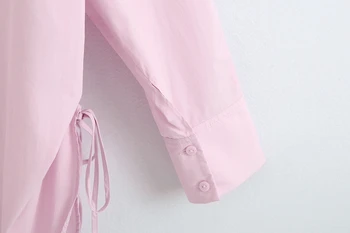 Supradimensionat Tricou Femei Toamna Anului 2020 Noua Moda De Culoare Roz Complet Maneca Bluza De Bumbac De Înaltă Calitate Moderne Doamna Plus Dimensiune Camasi