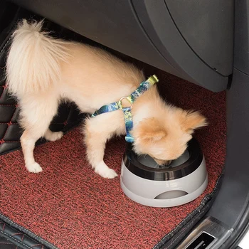 În Aer Liber Animale De Companie Câine De Călătorie Castron De Plastic Plutitoare Nu Umezirea Gurii Puppy Bowl Nu Vărsați Apă Potabilă Feeder